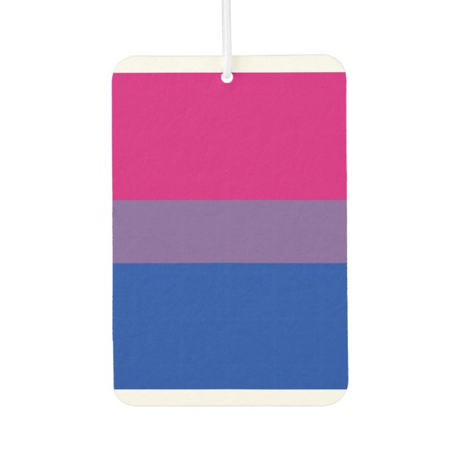 Bisexual Pride Flag Car Air Freshener (Front)