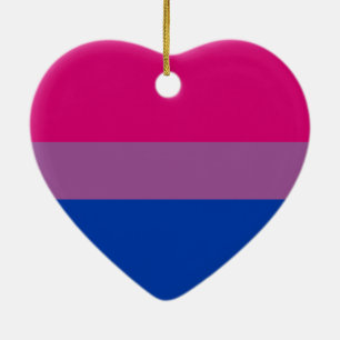 Bisexual Pride Flag Ceramic Tree Decoration