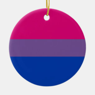 Bisexual Pride Flag Ceramic Tree Decoration