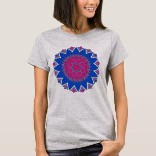 Bisexual Pride Flag Colours Mandala LGBTQ+ T-Shirt