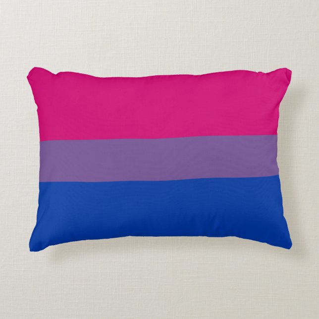 Bisexual Pride Flag Decorative Cushion (Front)