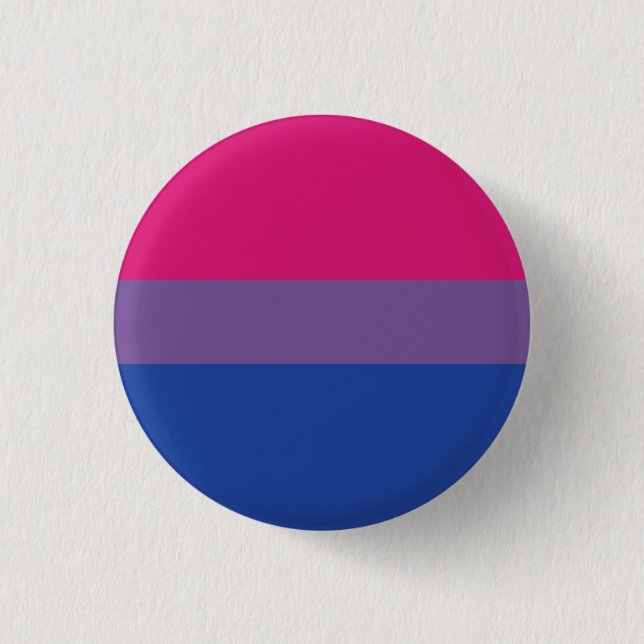 Bisexual | Pride Flag Design | Stripes | 3 Cm Round Badge (Front)