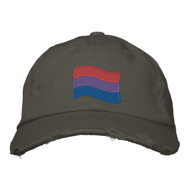 Bisexual Pride Flag Embroidered Hat (Front)