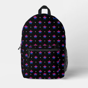 Bisexual Pride Flag Flower Pattern Bi Pride 2024 Printed Backpack
