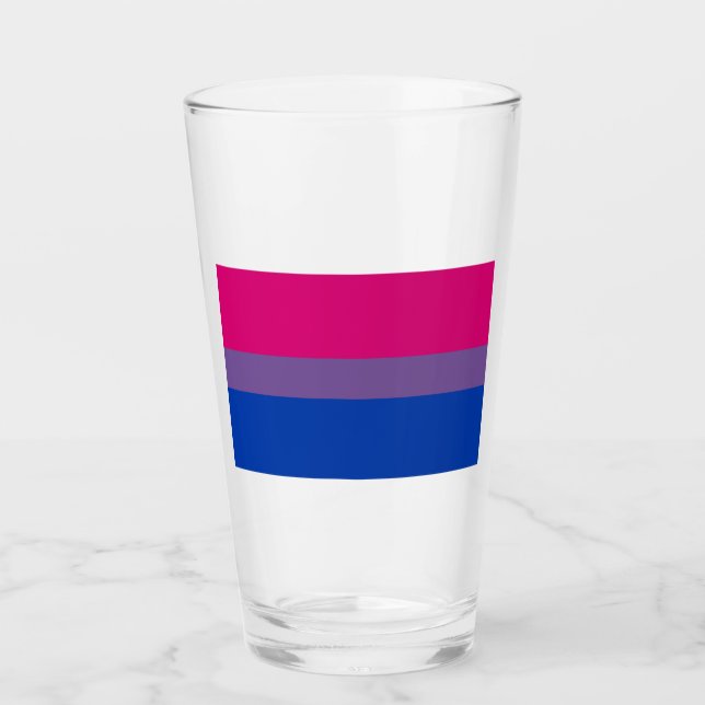 Bisexual Pride Flag Glass (Front)