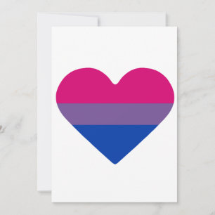 Bisexual Pride Flag Heart Holiday Card
