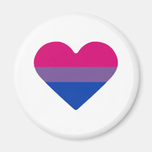 Bisexual Pride Flag Heart Magnet