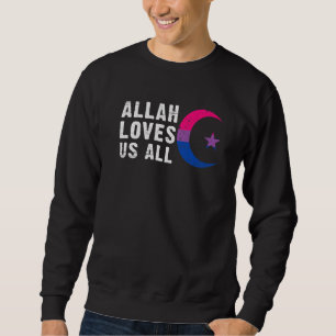 Bisexual Pride Flag Hilal crescent moon Islam Sweatshirt