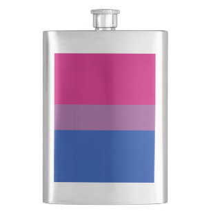 Bisexual Pride Flag Hip Flask