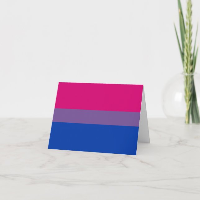 Bisexual Pride Flag Holiday Card (Front)
