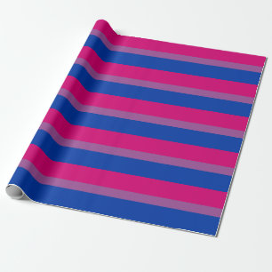 Bisexual Pride Flag Horizontal Wrapping Paper