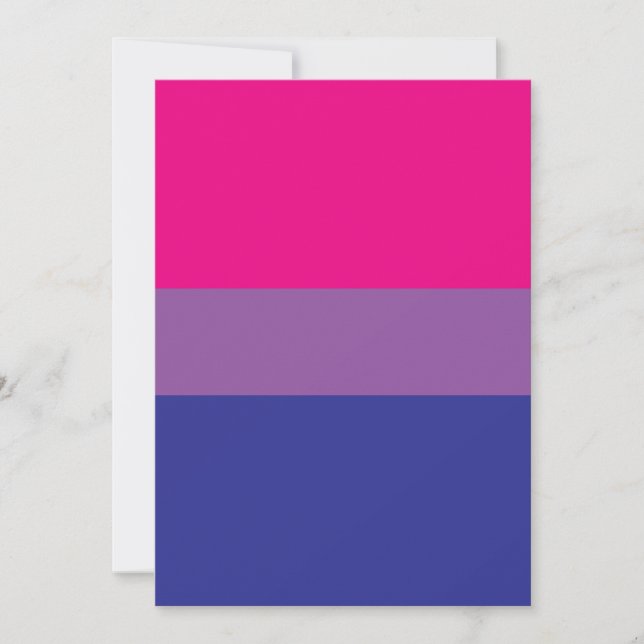 Bisexual Pride Flag Invitation (Front)