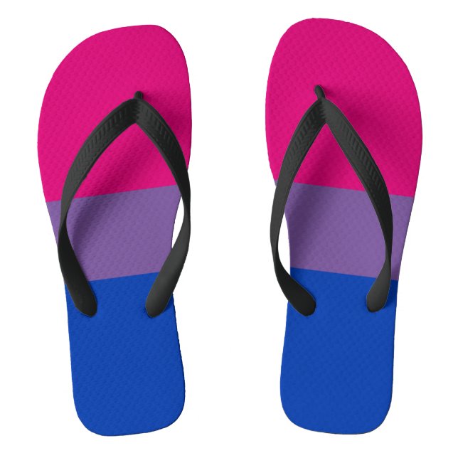 Bisexual Pride Flag Jandals (Footbed)
