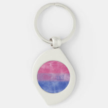 Bisexual pride flag key ring