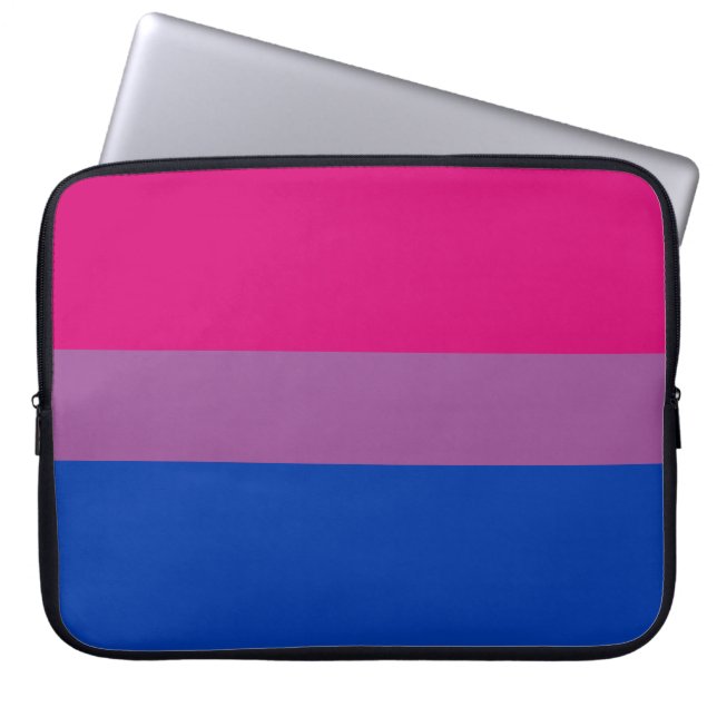 Bisexual Pride Flag Laptop Sleeve (Front)
