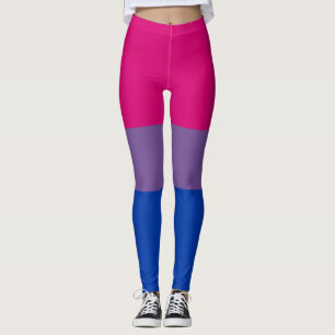 Bisexual Pride Flag LGBT Horizontal Stripe Leggings