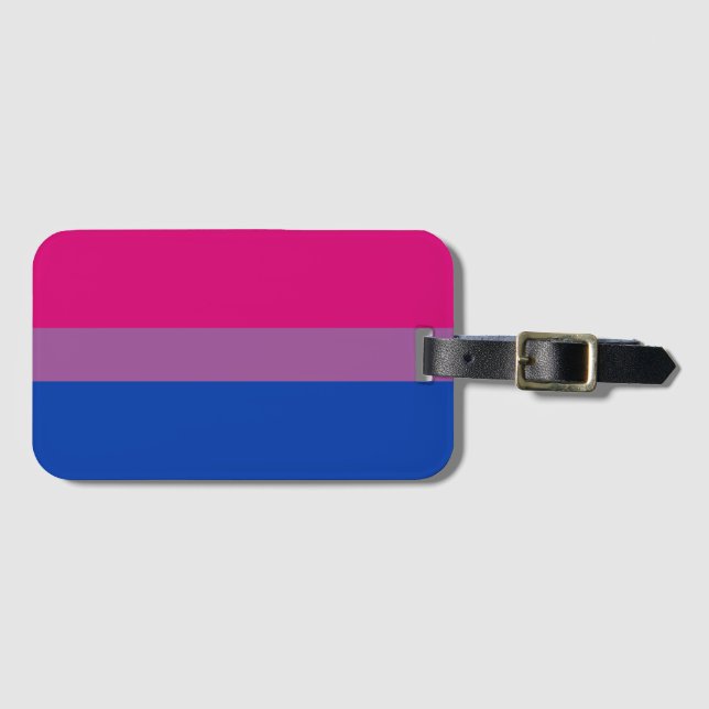 Bisexual Pride Flag Luggage Tag (Front Horizontal)