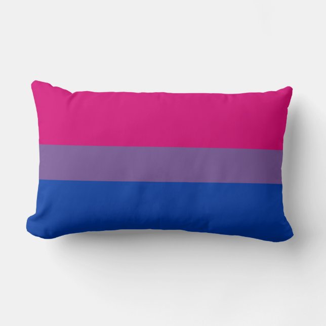 Bisexual Pride Flag Lumbar Cushion (Front)