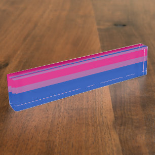 Bisexual Pride Flag Nameplate