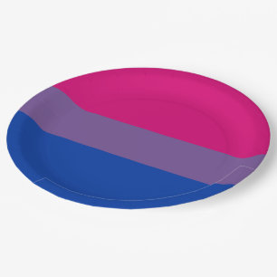 Bisexual Pride Flag Paper Plate
