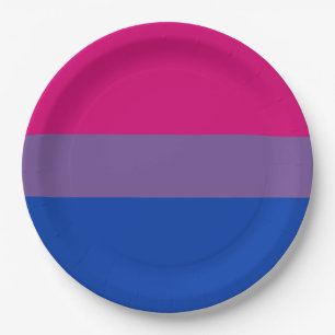 Bisexual Pride Flag Paper Plate