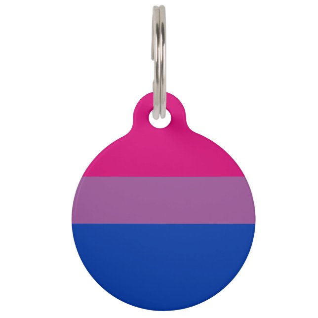 Bisexual Pride Flag Pet Tag (Back)