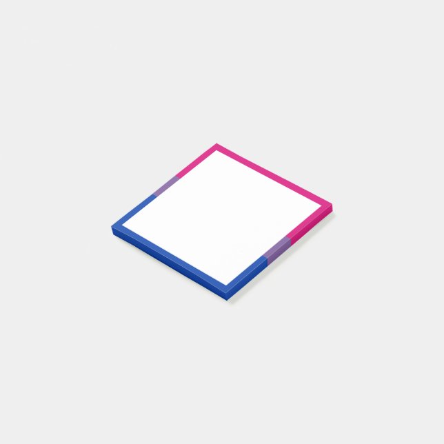 Bisexual Pride Flag Post-it Notes (Angled)