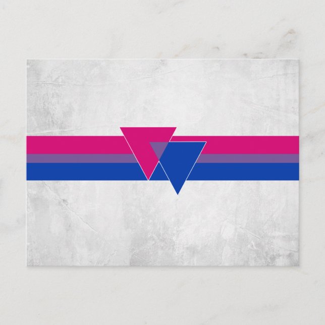 Bisexual Pride Flag Postcard (Front)