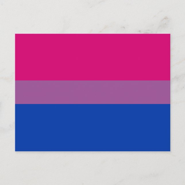 Bisexual Pride Flag Postcard (Front)