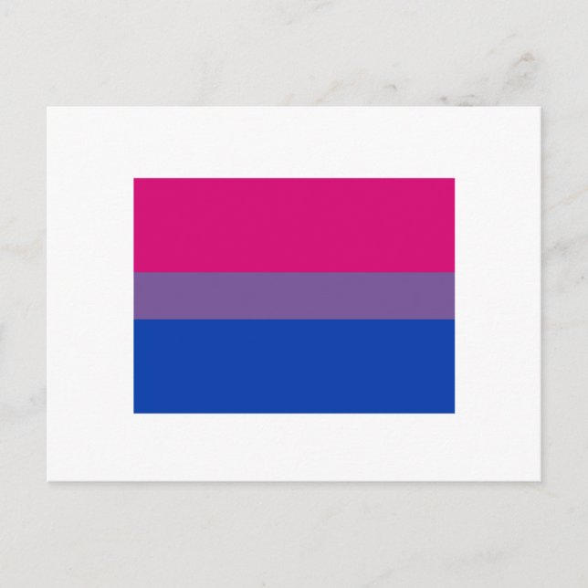 Bisexual Pride Flag Postcard (Front)