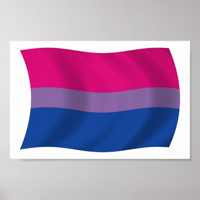 Bisexual Pride Flag Poster Print (Front)