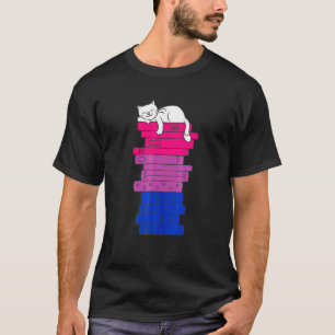 Bisexual Pride Flag Pride Cute Cat Parent Book T-Shirt