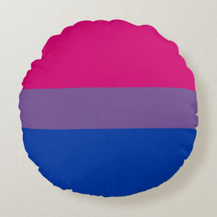 Bisexual Pride Flag Round Cushion
