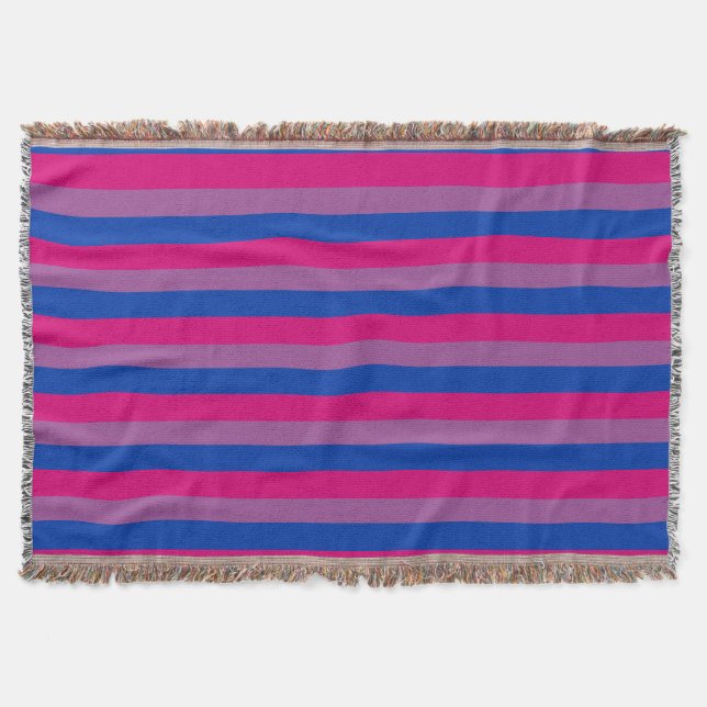Bisexual Pride Flag Throw Blanket (Front)