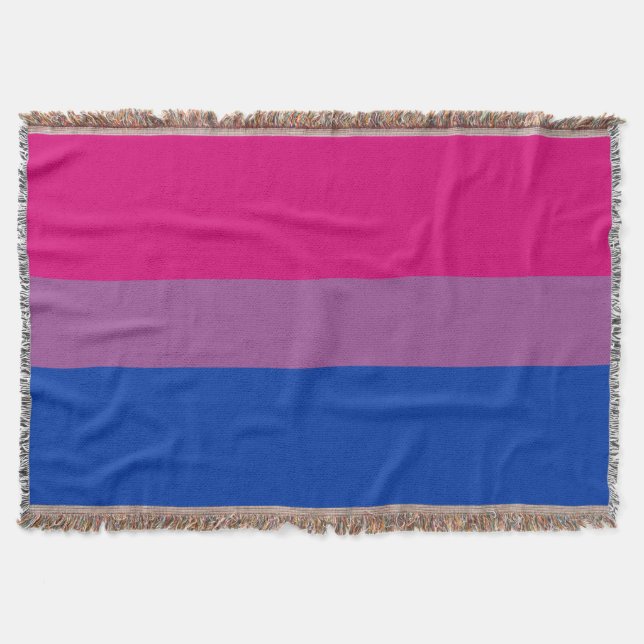 Bisexual Pride Flag Throw Blanket (Front)