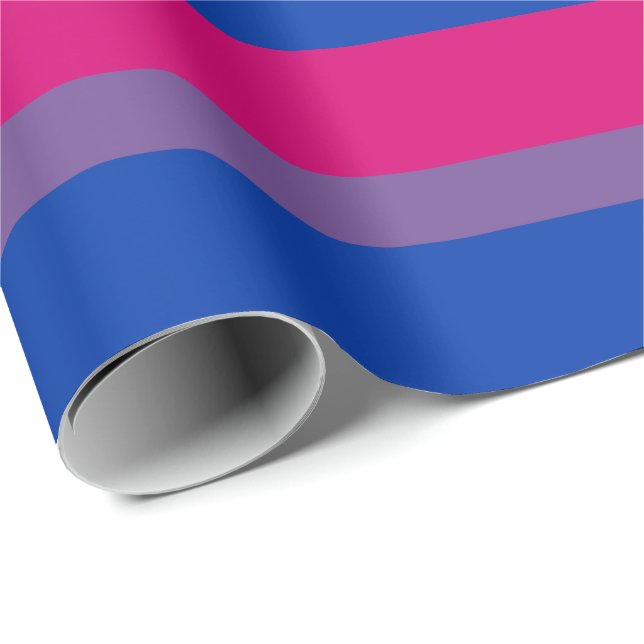 Bisexual Pride Flag Wrapping Paper (Roll Corner)