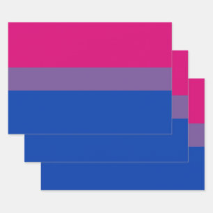 Bisexual Pride Flag Wrapping Paper Sheet