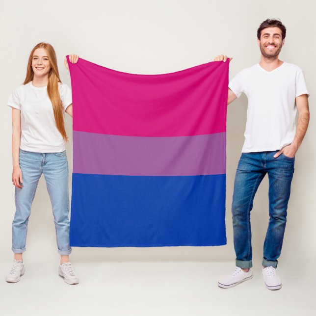 Bisexual Pride Fleece Blanket (In Situ)