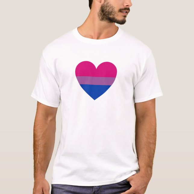 Bisexual Pride Heart T-Shirt (Front)