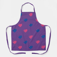 Bisexual Pride Hearts Apron