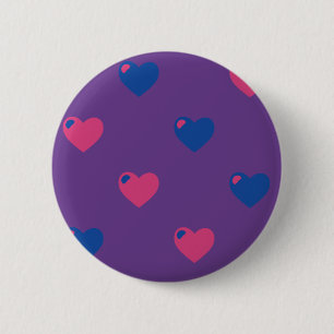 Bisexual Pride Hearts Button