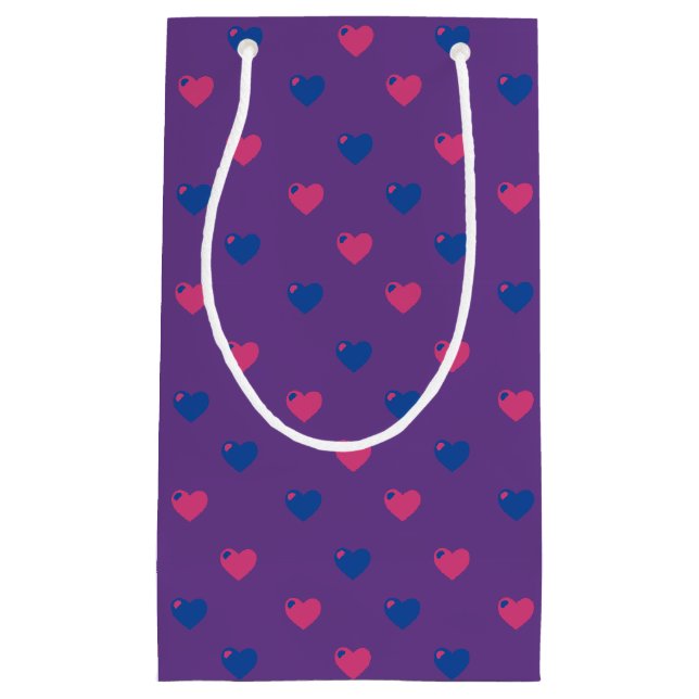 Bisexual Pride Hearts Gift Bag (Front)