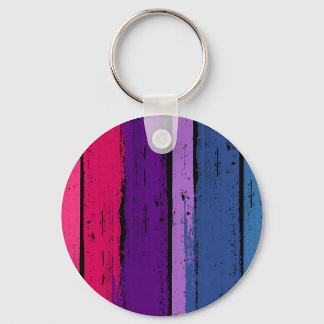 BISEXUAL PRIDE INK BAR -.png Key Ring (Front)