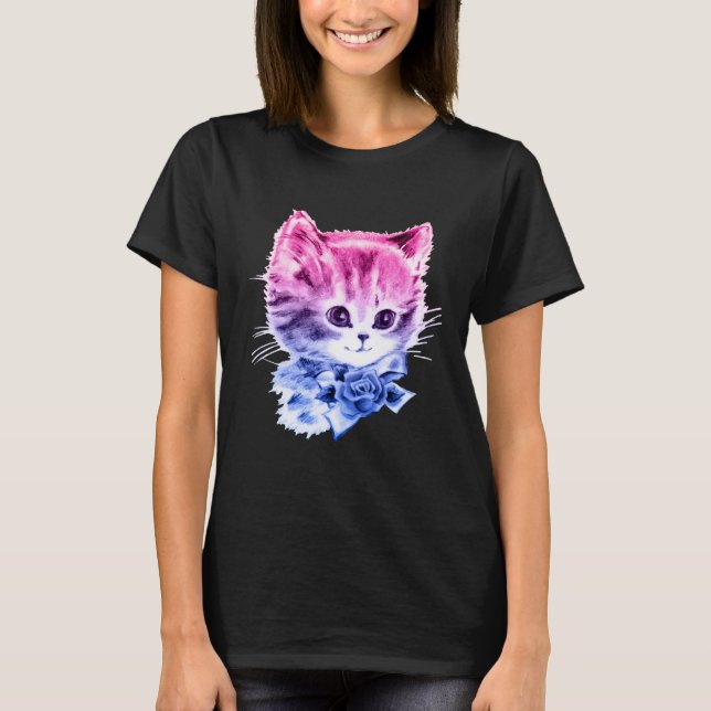 Bisexual Pride Kitty T-Shirt (Front)