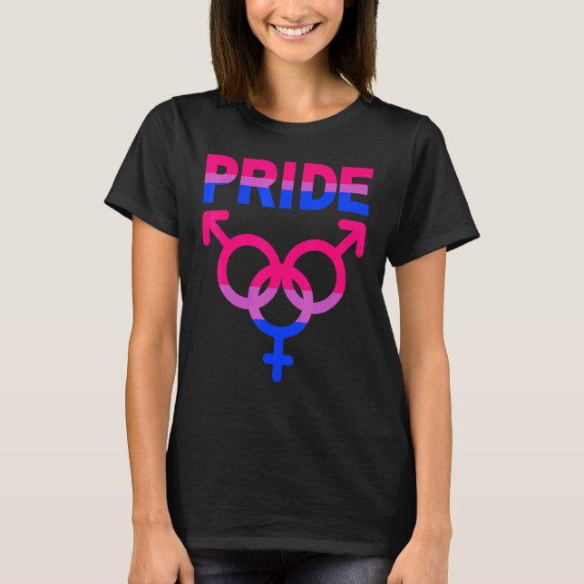 Bisexual Pride Lgbtqia Love Support Men Women Boys T-Shirt (Front)