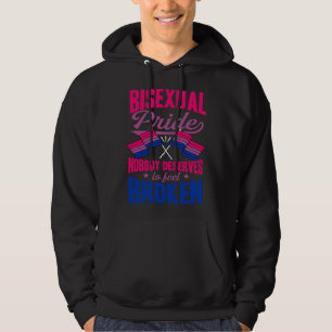 Bisexual Pride Nobody Deserves To Feel Broken Bise Hoodie