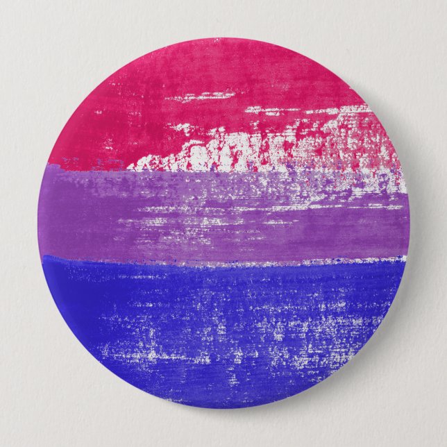 Bisexual Pride Paint 10 Cm Round Badge (Front)