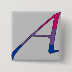Bisexual Pride "Scarlet" Letter A 15 Cm Square Badge