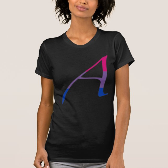Bisexual Pride "Scarlet" Letter A T-Shirt (Front)