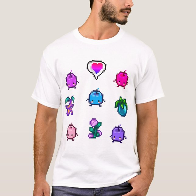 Bisexual Pride Stardew Valley Junimos Set  T-Shirt (Front)